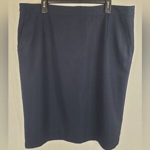 Kingfield Navy Knee Length Skirt Sz 14
